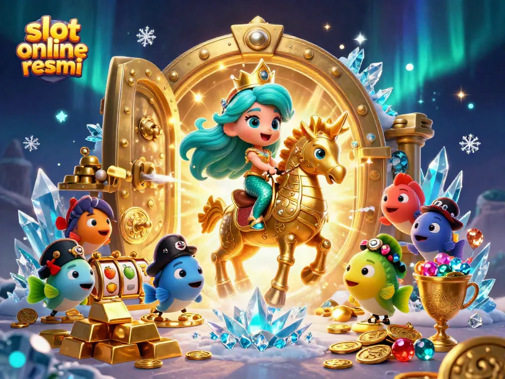 Experience top thrills with slot online resmi in this vibrant cartoon casino scene.